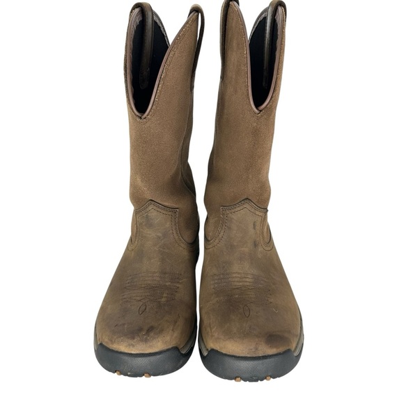 Ariat Terrain pull on waterproof Dark Brown Leather Boots - Picture 5 of 6